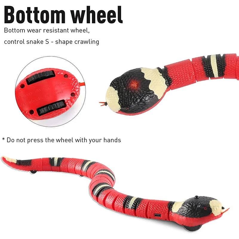 Interactive Smart Sensing Snake Toy for Cats - USB Rechargeable
