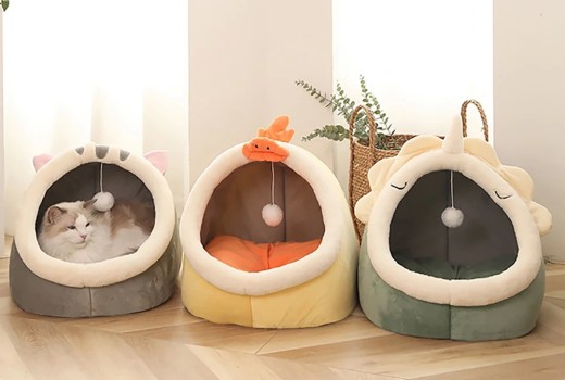 [Review] Cozy Cat Bed with Cartoon Ears - Foldable & Washable