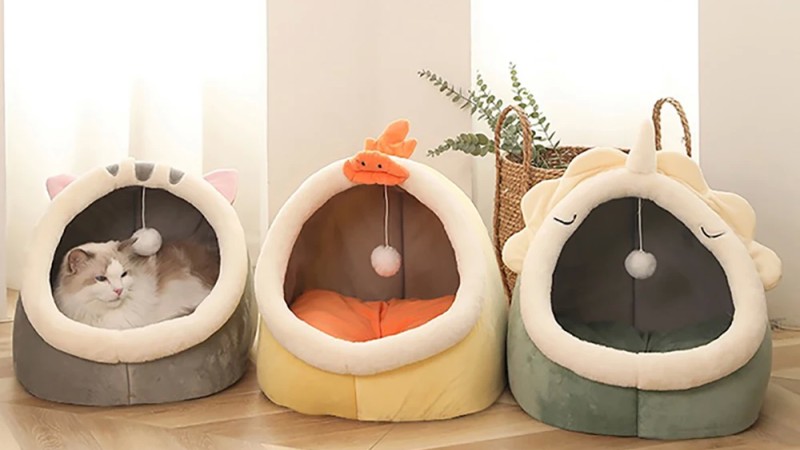 [Review] Cozy Cat Bed with Cartoon Ears - Foldable & Washable