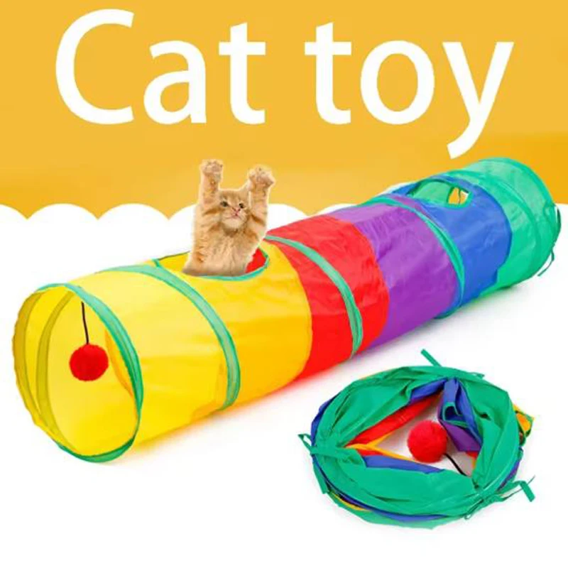 Collapsible Cat Tunnel Play Tube for Indoor and Outdoor Fun