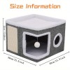 Multi-Level Indoor Cat House - Foldable with Scratching Board