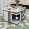 Multi-Level Indoor Cat House - Foldable with Scratching Board