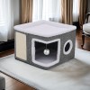 Multi-Level Indoor Cat House - Foldable with Scratching Board