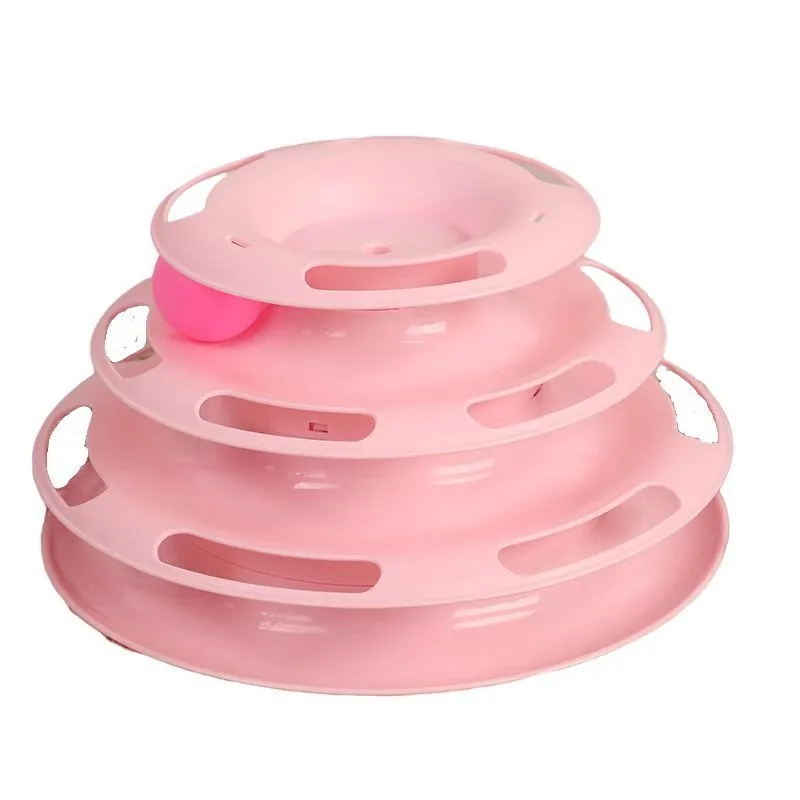 Three-Layer Cat Turntable Toy for Interactive Play
