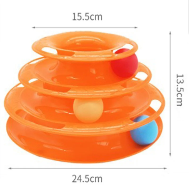 Three-Layer Cat Turntable Toy for Interactive Play