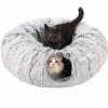 Cozy Plush Cat Tunnel Bed - Foldable Two-in-One Warm Nest