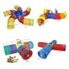 Rainbow Cat Tunnel - Collapsible Interactive Play Tube for Kittens