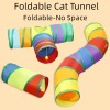 Rainbow Cat Tunnel - Collapsible Interactive Play Tube for Kittens