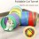 Rainbow Cat Tunnel - Collapsible Interactive Play Tube for Kittens